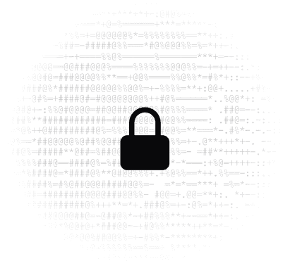 Security visuals showcasing encrypted profiles