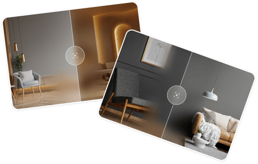 Two style comparison cards showing unique taste blending